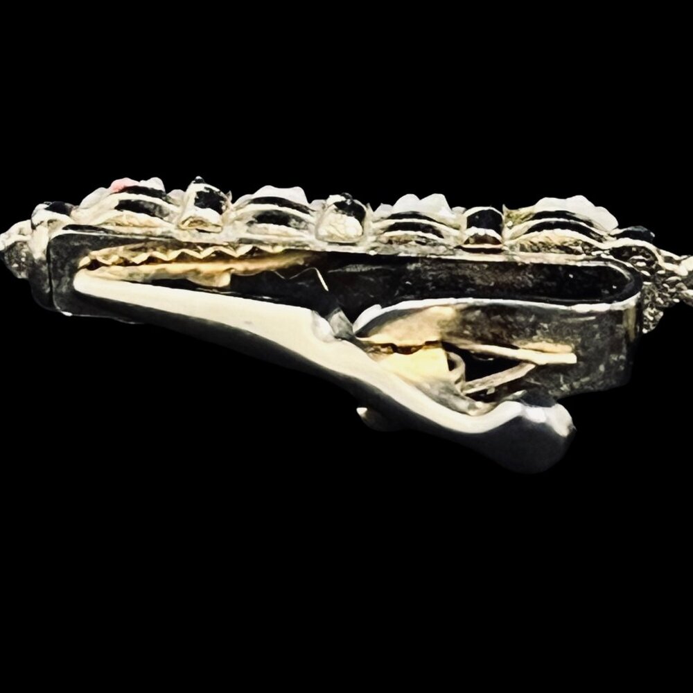 Vintage Gold Tone And Faux Pearl Sweater Clips (5333) - Picture 8 of 9